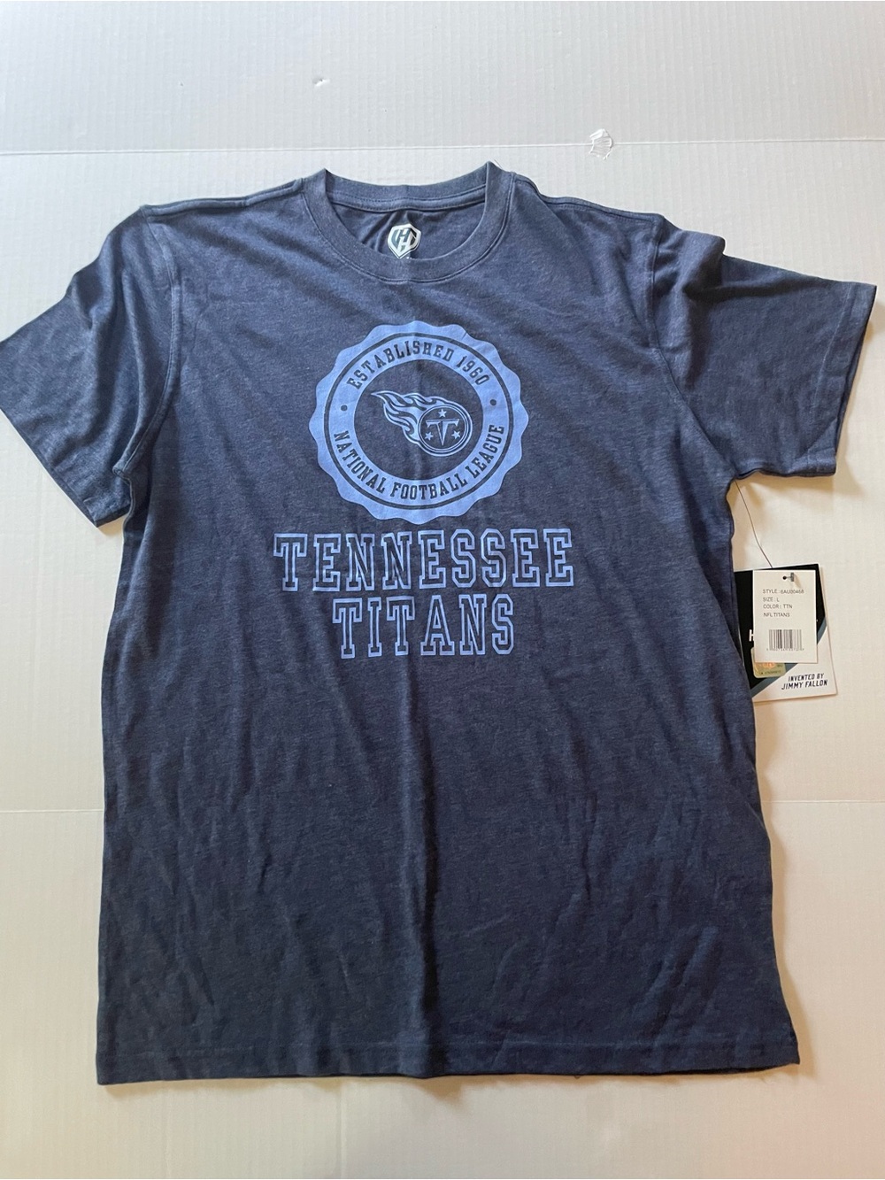 Hands High NFL Tennessee Titans T-shirt Blue Size Large NWT